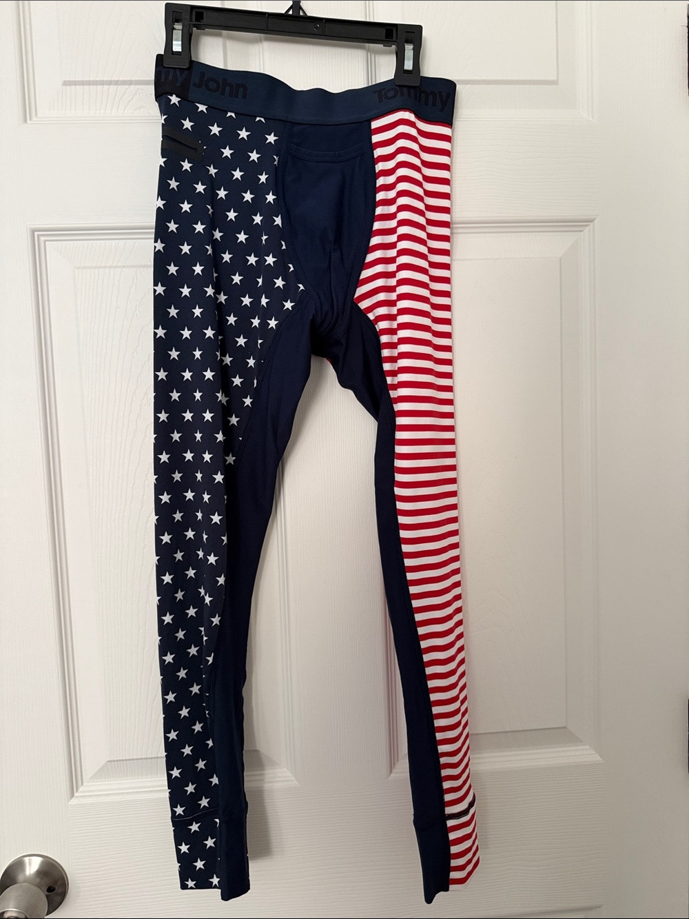 Tommy John men’s American Flag Print Leggings - Red, White & Navy